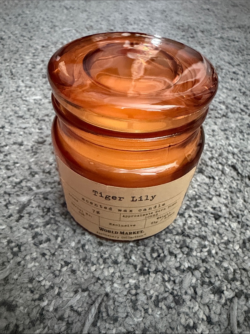 Cost Plus World Market Amber Glass Scented Candle